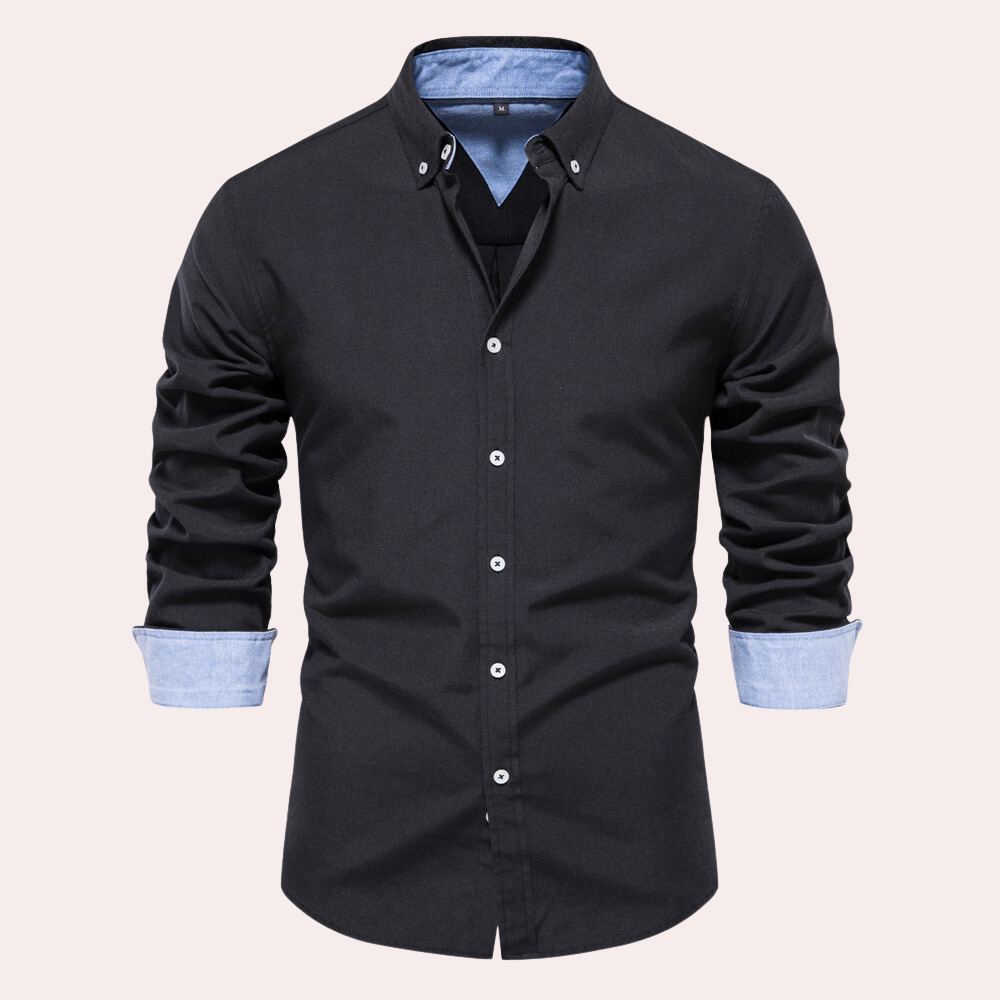 Remy - Casual langærmet herreskjorte