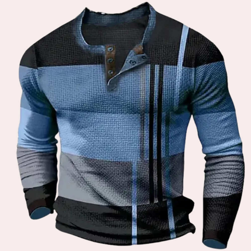 Trendy color block-herreskjorte