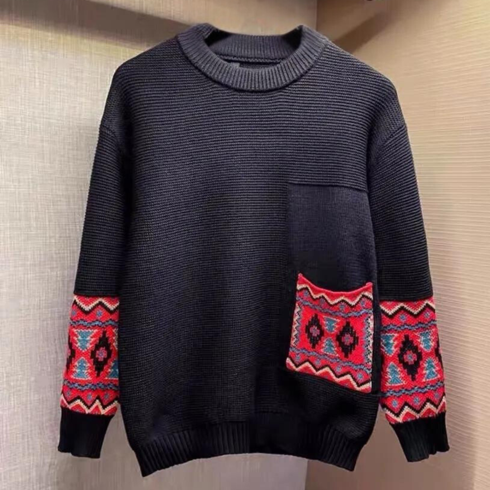 Cosmin - Løs sweater med rund hals til mænd