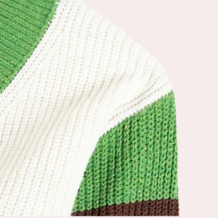 Damianos - Strikket cardigan med farveblok til mænd