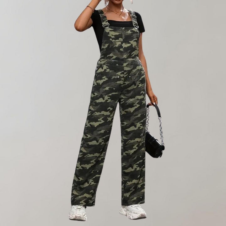 Trendy Camouflage Jumpsuit til Kvinder