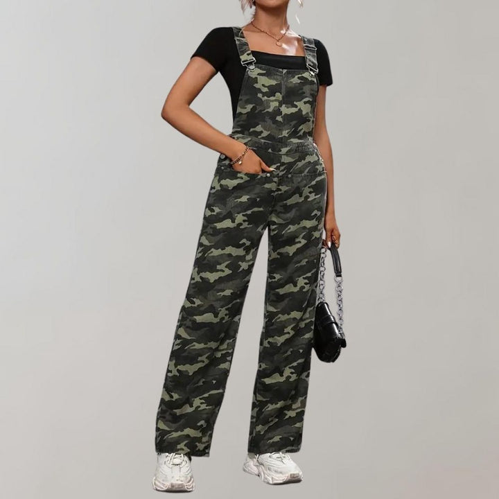 Trendy Camouflage Jumpsuit til Kvinder